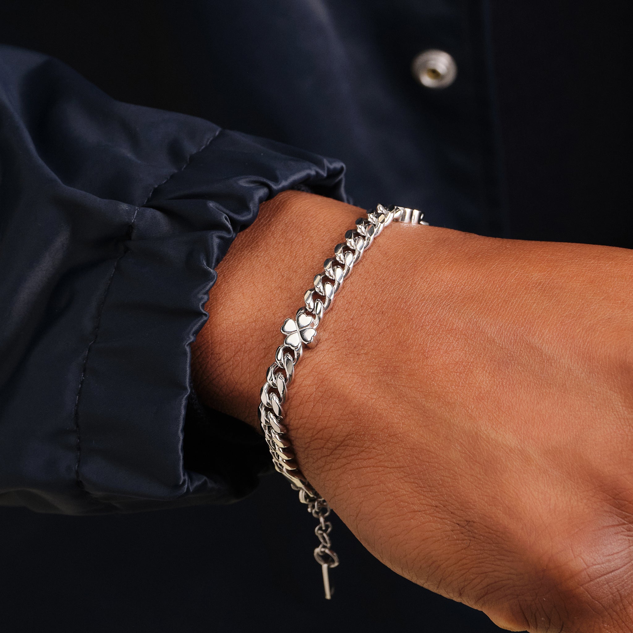 Cable Bracelet - 6mm - Men's Silver Chain Bracelet - JAXXON