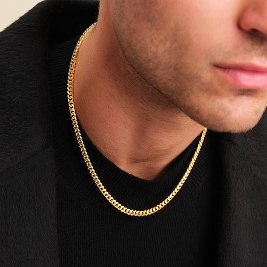 Mens cuban shop choker chain