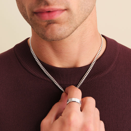 Men's Necklace Men's Chain Necklace Men's Silver & Black Necklace Men's  Jewelry Men's Gift Husband Gift Boyfriend Gift Dad - Etsy | Mens chain  necklace, Chains for men, Men necklace
