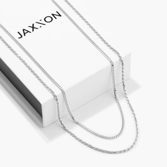 Bezeled Stud Earrings - Silver - JAXXON
