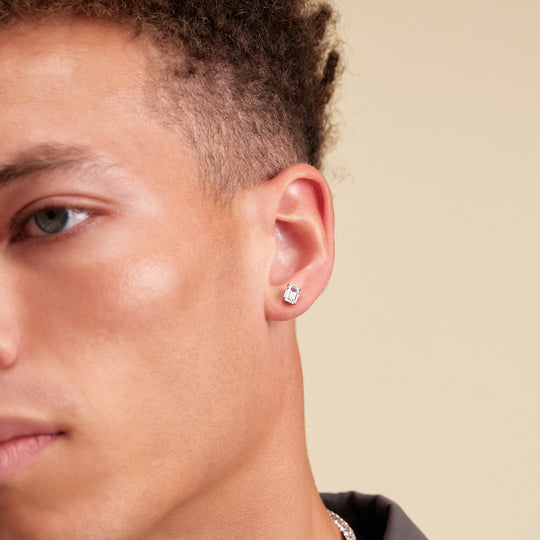 Classic Stud Earring - Men's Silver Studs - JAXXON