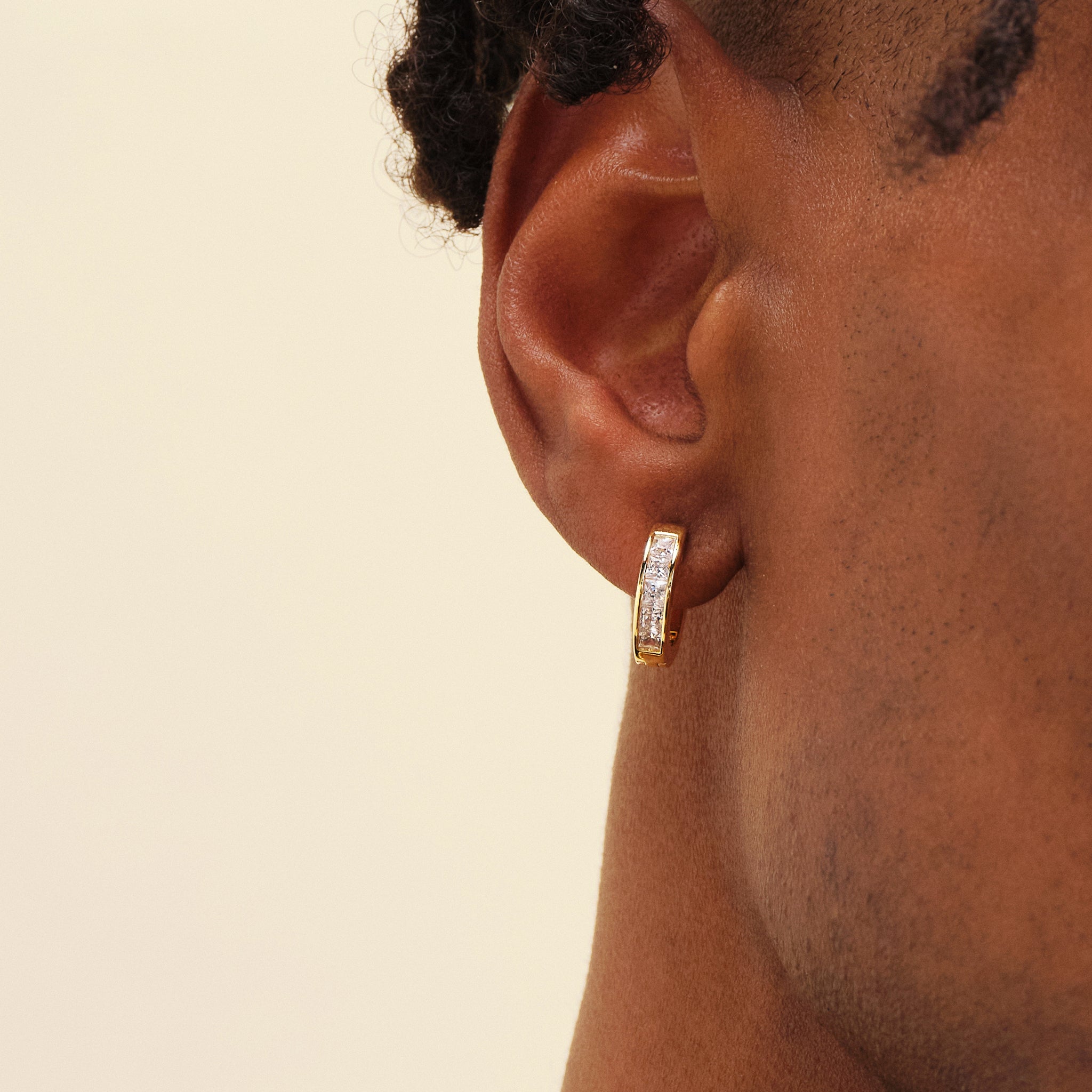 small gold hoop earrings for men