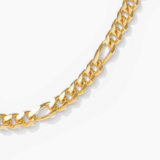 3mm/5mm Figaro Chain Gold Plated Necklace  Buddha pendant necklace,  Necklace types, Gold plated necklace