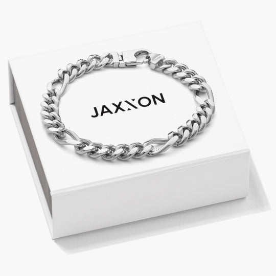 JAXXON 8mm Figaro Bracelet