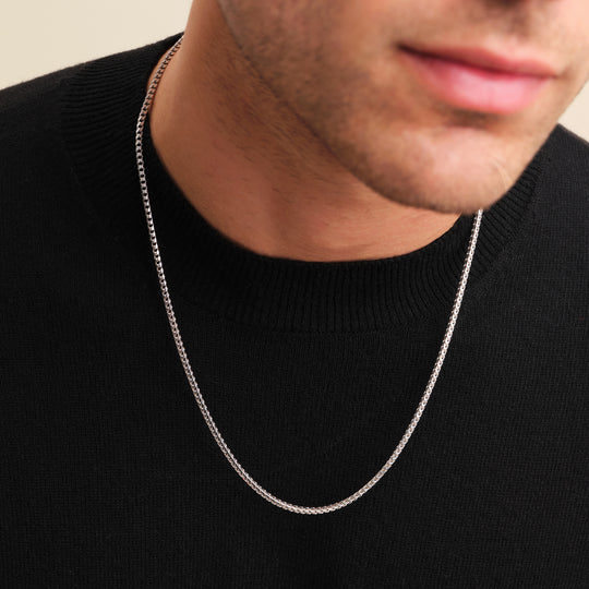 JAXXON 2.5mm Franco Silver Chain | 24