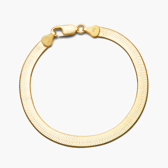 Women's Herringbone Chain Bracelet  5mm - Image 4/7