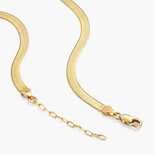 Herringbone Chain in 3.5mm- 10k Yellow Gold - FOURTRUSS