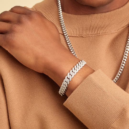 Iced Out Cuban Link Bracelet  10mm - Image 6/7