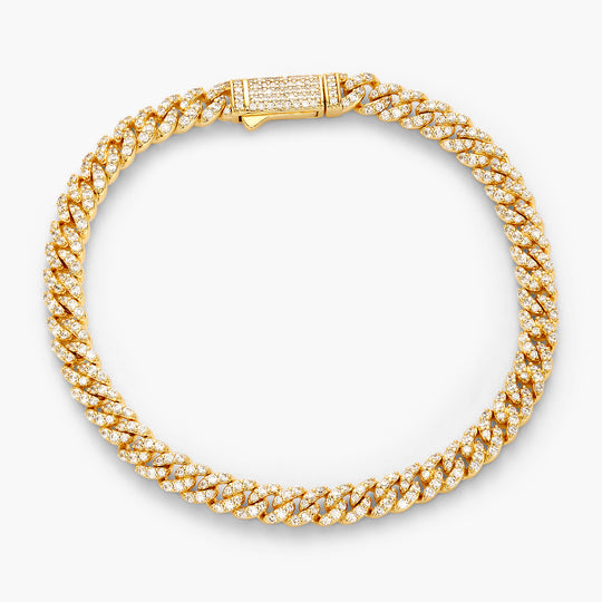 Buy 10k Yellow Gold 360 Fully Iced Out Solid Rope Bracelet 8.25 Inch 5.86ct  Online at SO ICY JEWELRY