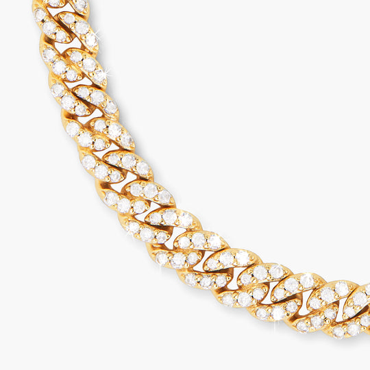 Women's Iced Out Cuban Link Chain  Gold - Image 5/7
