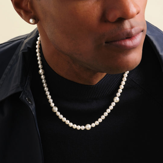 The Freshwater Pearl Necklace // Pearl Necklace, Pearl Choker Necklace,  Real Pearl Necklace, Pearl Bead Necklace, Pearl Beaded Necklace - Etsy | Mens  pearl necklace, Pearl necklace outfit, Big pearl necklace