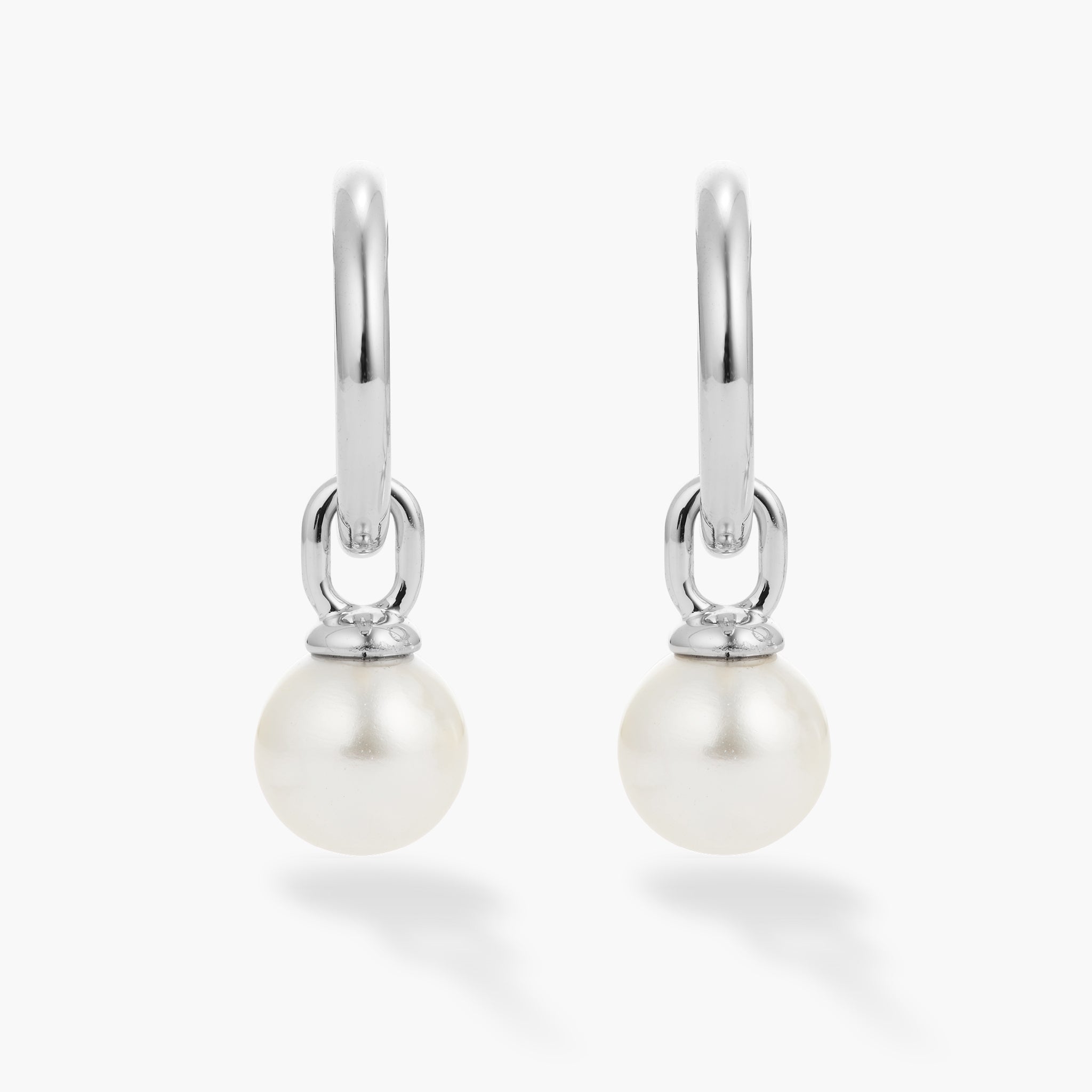 JAXXON Gold Pearl Hoop Earrings