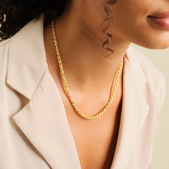Necklace Set: Gold Rope Chain and St. Christopher Necklace — WE ARE ALL  SMITH