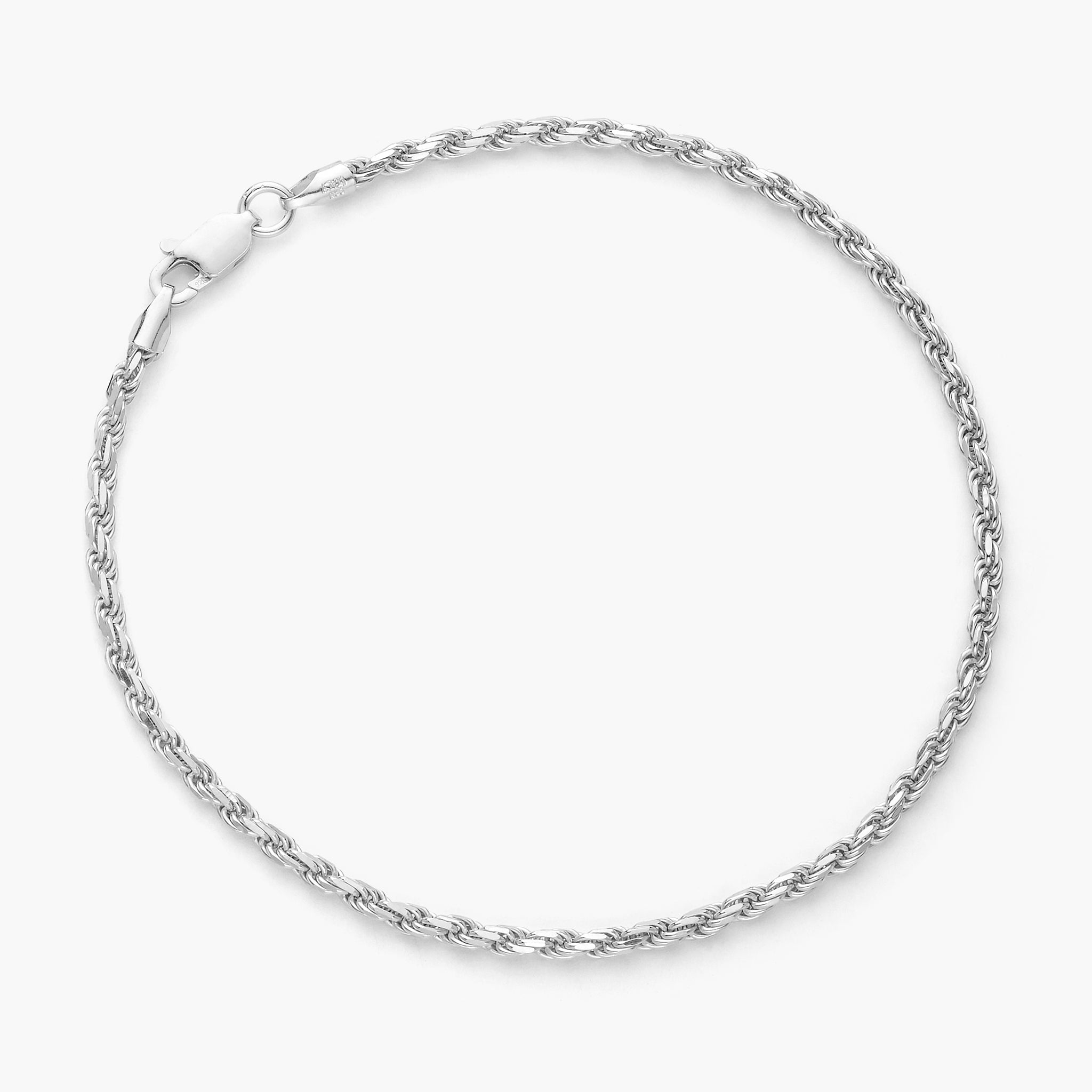 JAXXON Silver Rope Bracelet