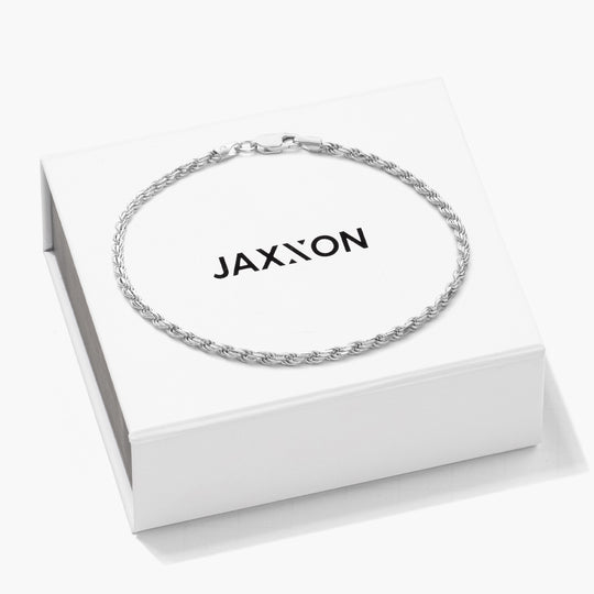 JAXXON 4mm Rope Silver Bracelet | 6.5/7.5