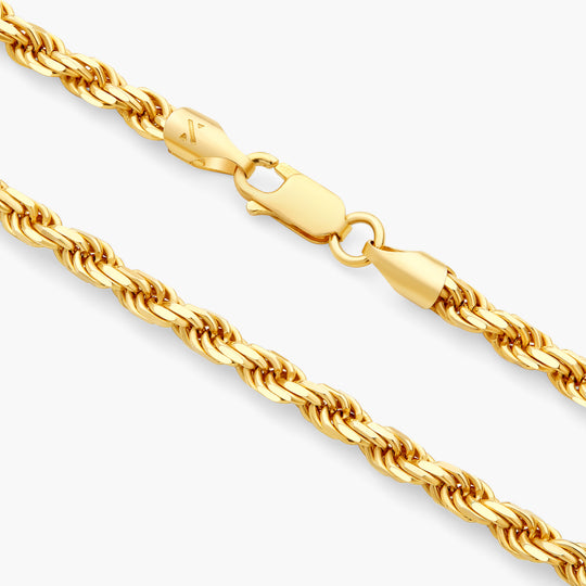 Rope Chain - 4mm - Women's Gold Rope Necklace - JAXXON