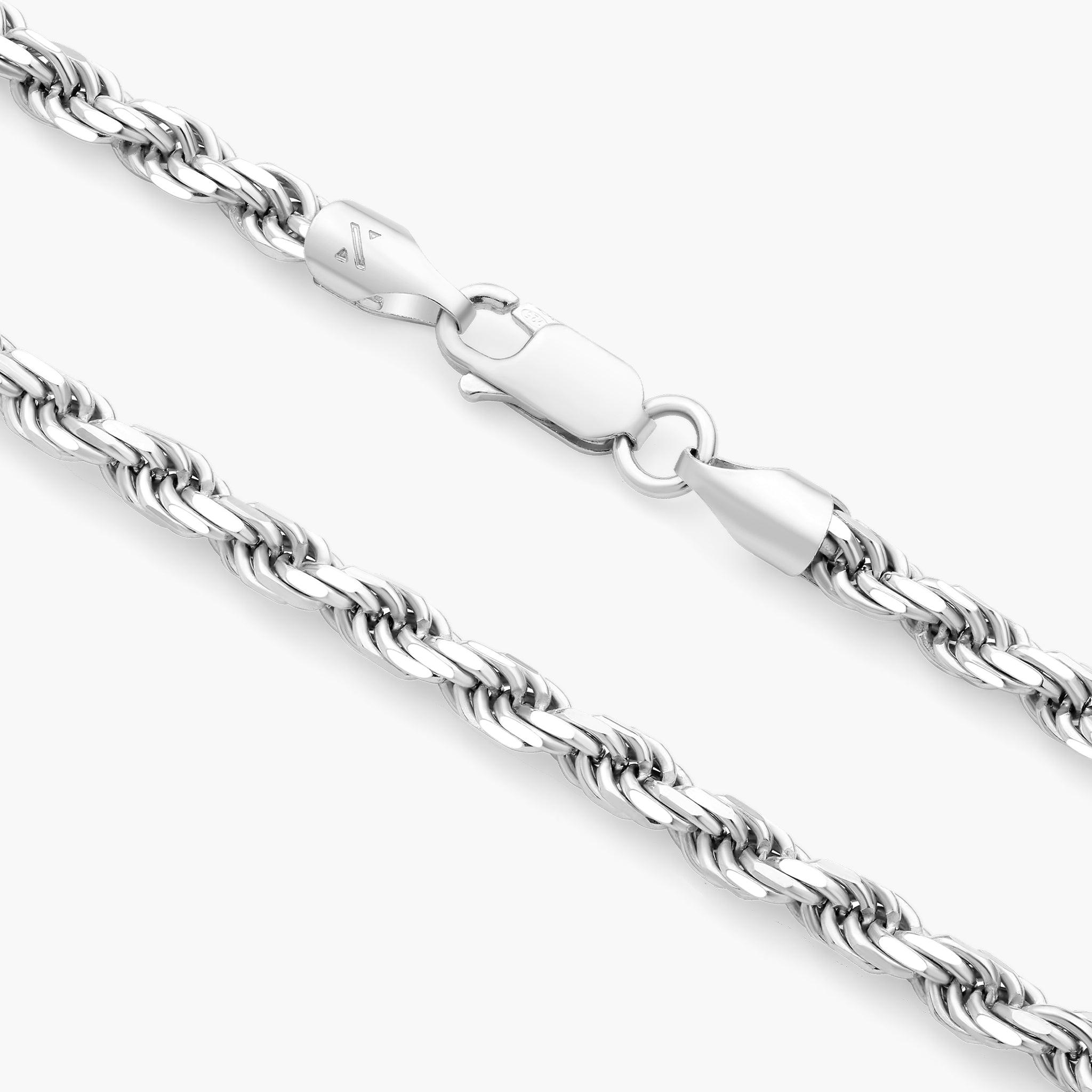 Men's Sterling Silver Necklace, 22 4-1/2mm Rope Chain