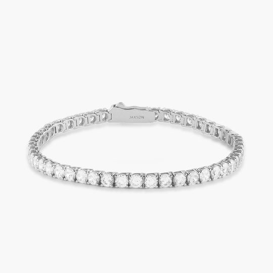 JAXXON 4mm Tennis Silver Bracelet | 7.5