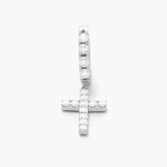 Hanging Studded Cross Earring - Image 5/7