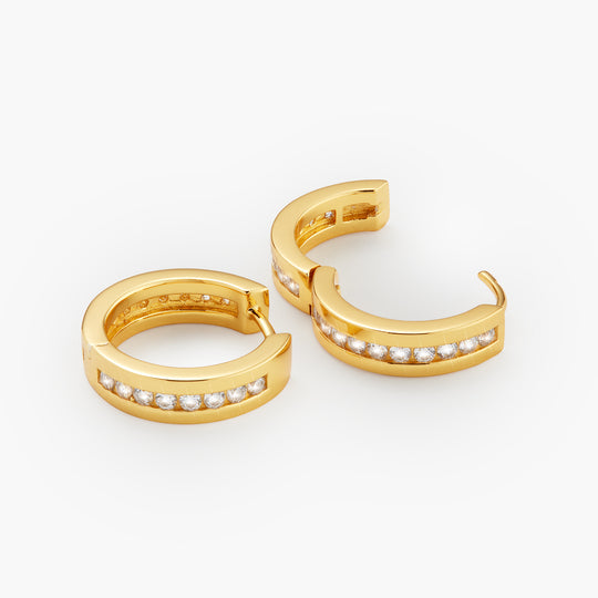 JAXXON Studded Frame Hoop Earrings