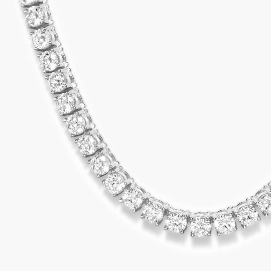 Tennis Necklace 4mm 18k yellow gold - Vincenzo Collection