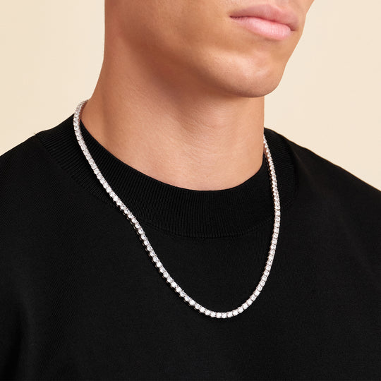 Rz/copper Hip hop Jewelry Necklace Tennis Chain Tennis Chain - Temu