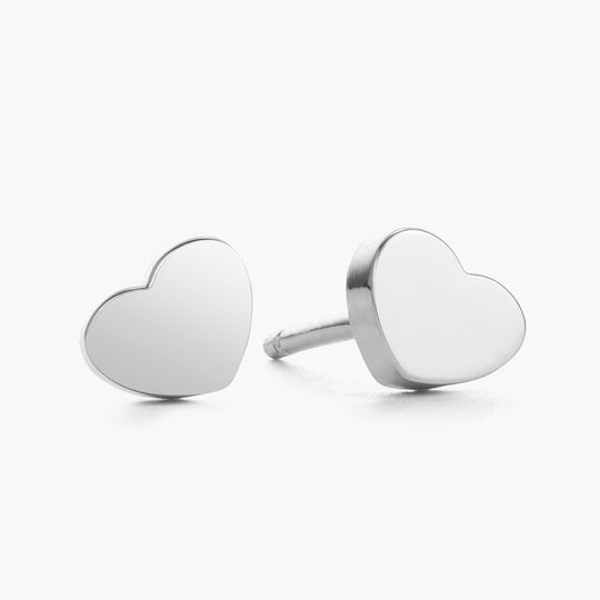 Women's Mini Heart Earrings  Silver - Image 4/7