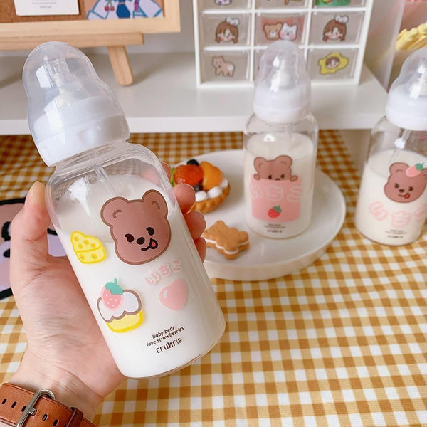 Strawbunny Adult Baby Bottle Kawaii Cute Strawberry Bunnies Kawaii