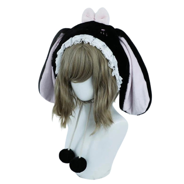 Fuzzy Bunny Rabbit Headband Baby Bun Ears Petplay