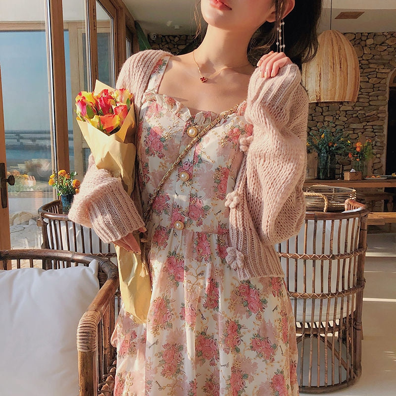 Floral French Vintage Dress Nymphette Coquette Angelcore | Kawaii Babe