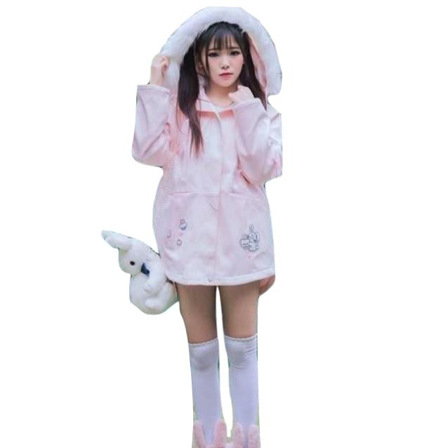 fluffy bunny hoodie