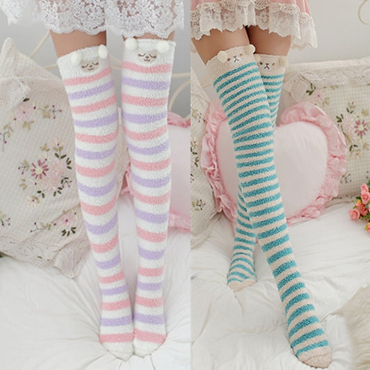 Kawaii Plush Thigh High Stocking Socks 