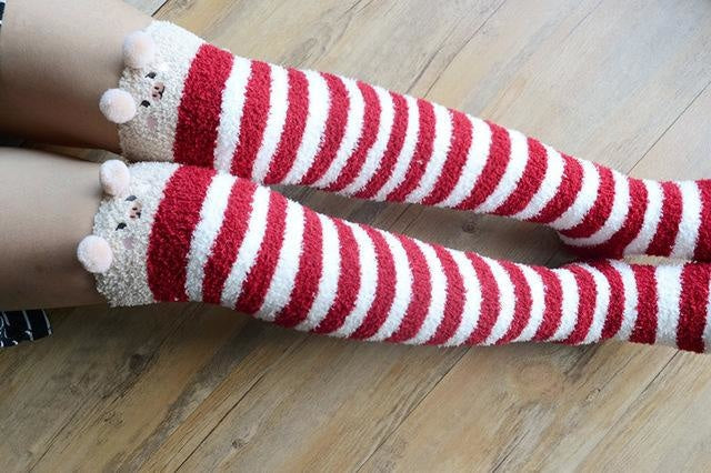 Kawaii Plush Thigh High Stocking Socks Leg Warmers by Kawaii Babe