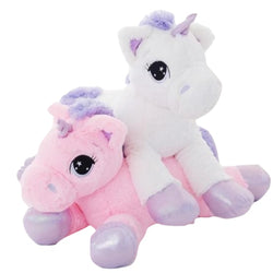 big fluffy unicorn toy