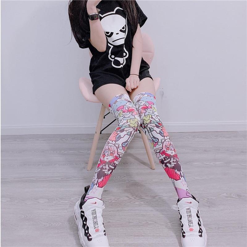 Kawaii Explosion Stockings Anime Knee High Socks Kawaii Babe