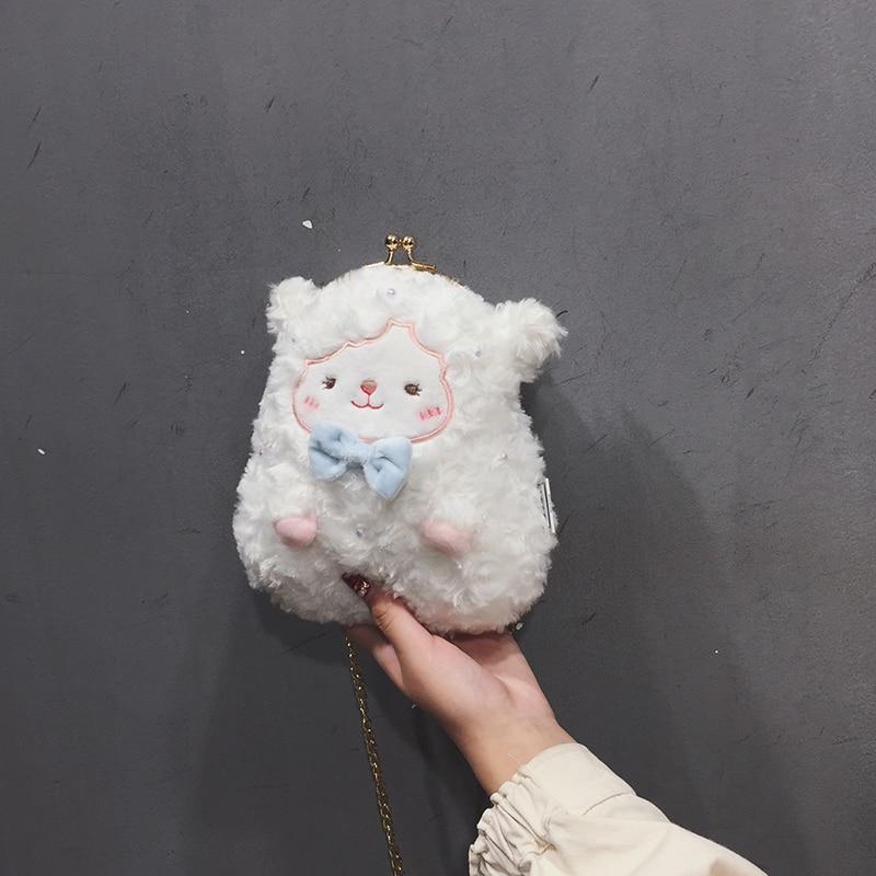 Little Lamb Sheep Plush Coin Pouch Purse Handbag Kawaii | Kawaii Babe