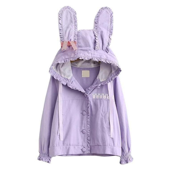 Pastel Bunny Cafe Winter Coat Windbreaker Jacket | Kawaii Babe