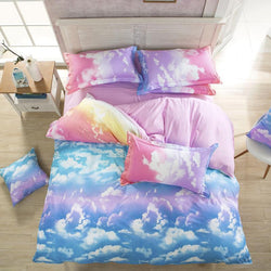 Dreamy Cloud Bedroom Sheet Duvet Complete Set All Bedding Sizes