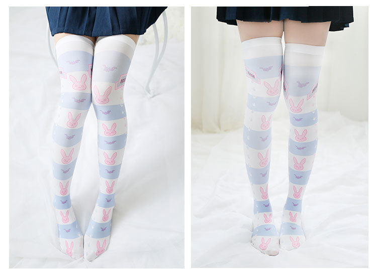 Overwatch DVA Thigh High Stockings / Leggings Cosplay Game Kawaii Babe