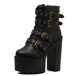 goth chunky boots