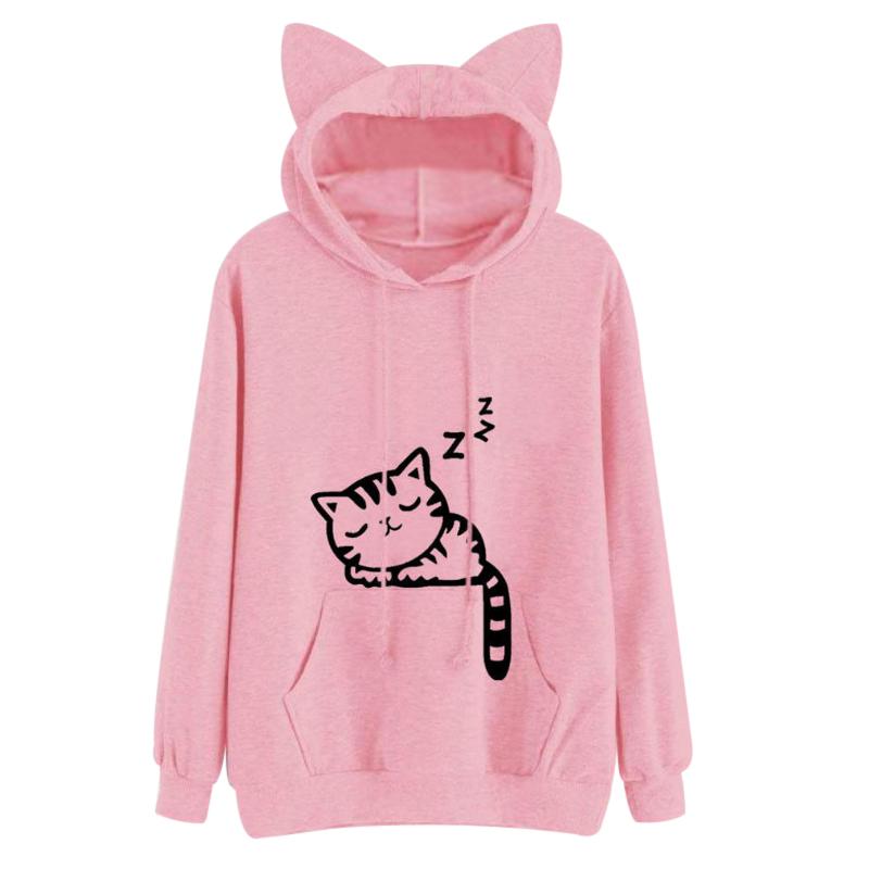 Sleepy Cat Hoodie Sweater Sweatshirt 