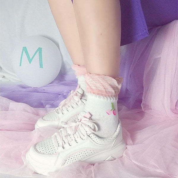 Cute Socks Collection Screen Print Magical Girl Tumblr | Kawaii Babe