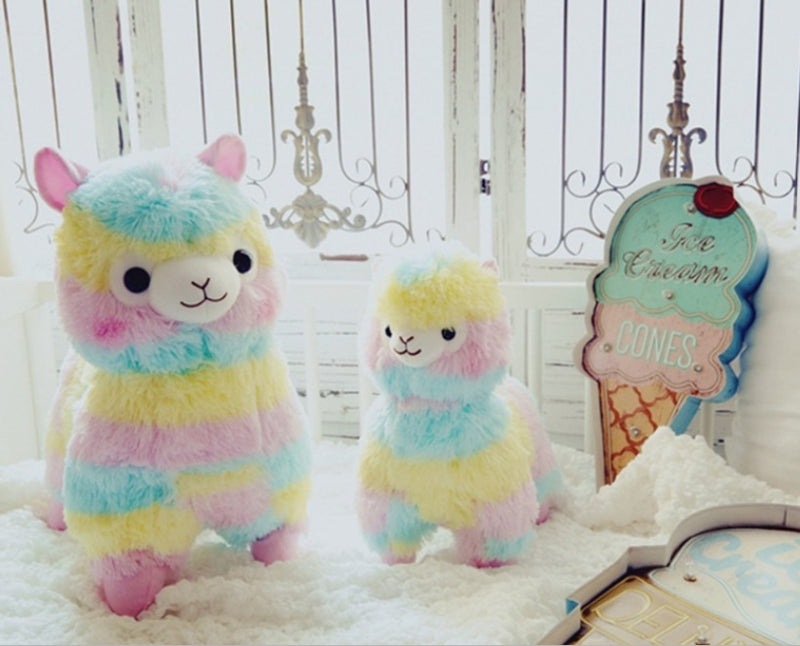 13 Cute Alpacasso Rainbow Alpaca Plush Toy Stuffed Animal Doll Corlorful Teddy Toys Games Soft Toys Stuffed Animals