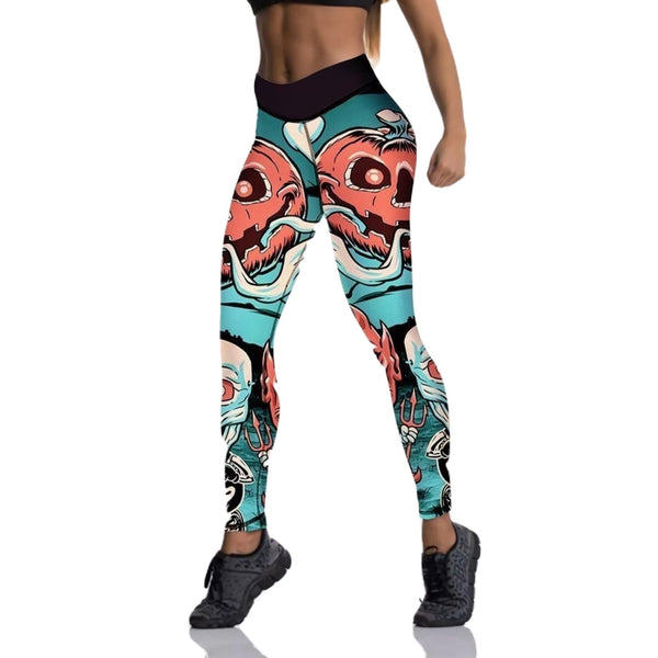 Bats and Jack O'Lanterns Yoga Capris