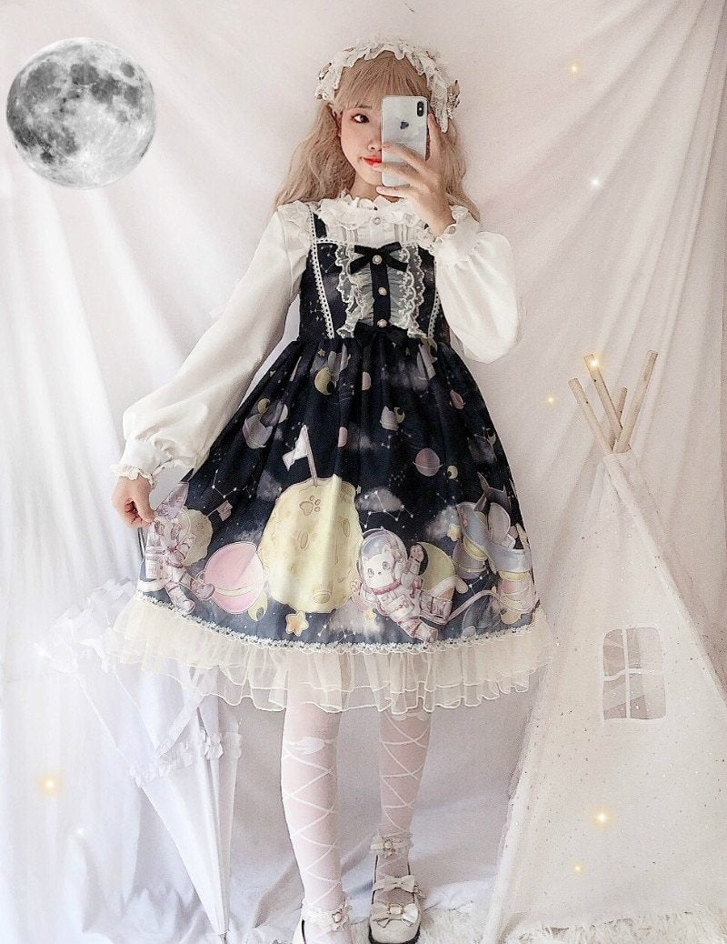 Kitsch Bunny Lolita Dress JSK Petticoat Tutu Fairy Kei