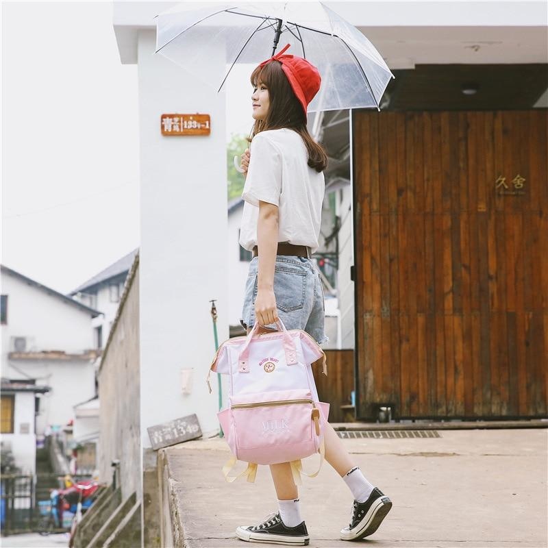 Strawberry Milk Backpack Rucksack Harajuku Japan Cute Kawaii Babe - strawberry milk backpack roblox