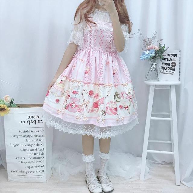 kawaii pink dress