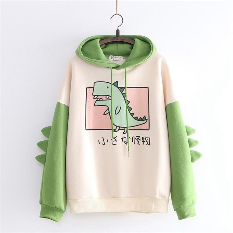 Sweet Japanese Dinosaur T-Rex Hoodie Harajuku Kawaii Kawaii Babe