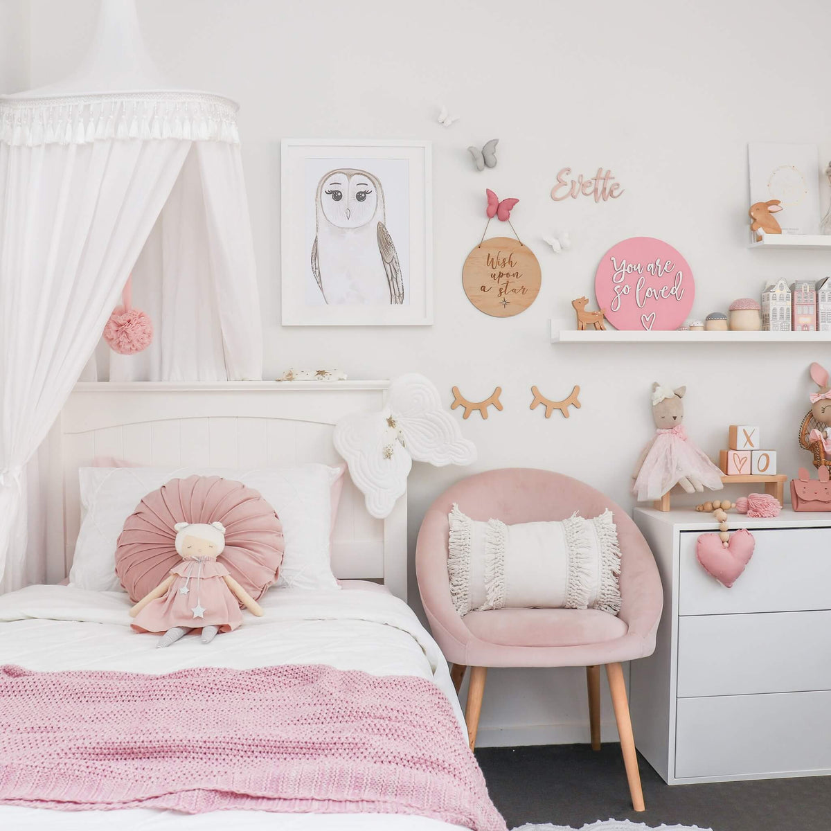 Kids Bed Canopy | White nursery Canopy | Kids bed tent