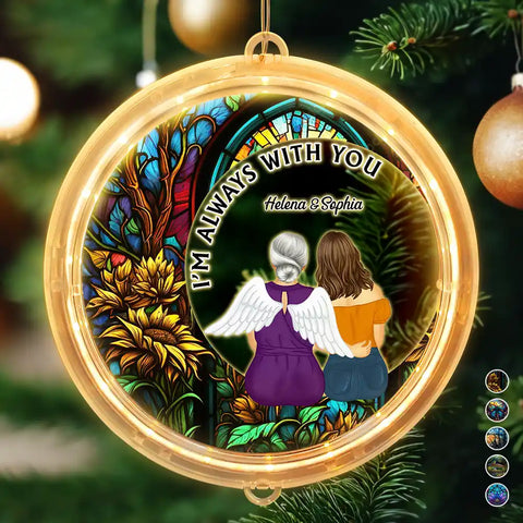 Memorial I'm Always With You Mom And Daughter - Personalized LED Pendant Light